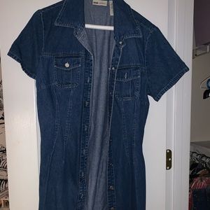 Jean button up dress